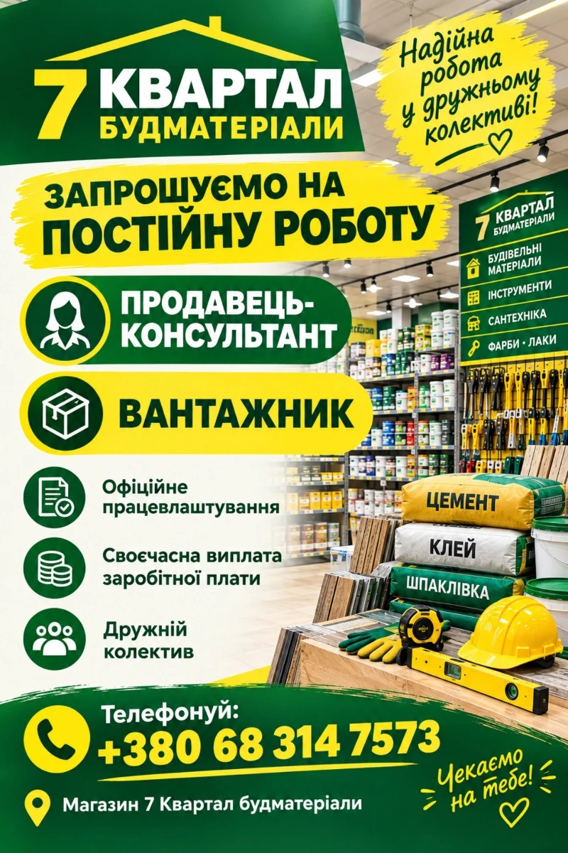Робота в Південноукраїнську: актуальні вакансії та пропозиції на 16 жовтня 2026 року