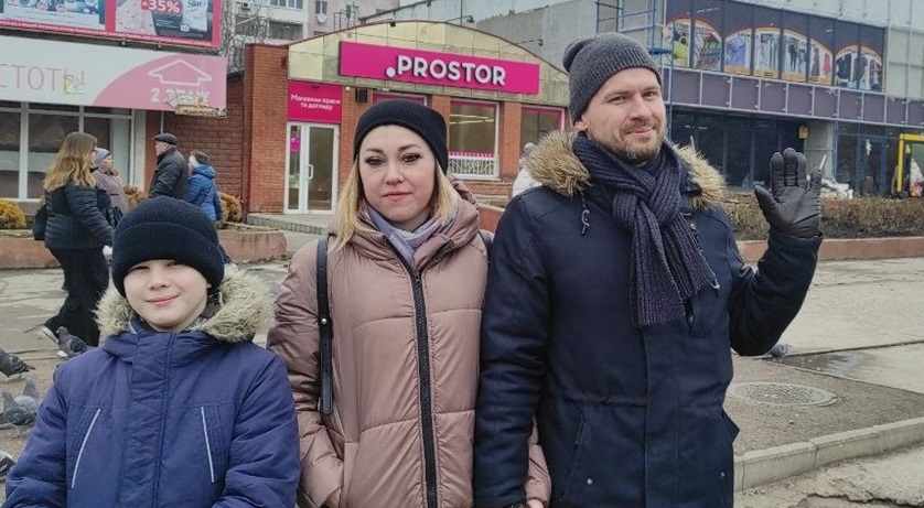 Михайло Векшин з родиною