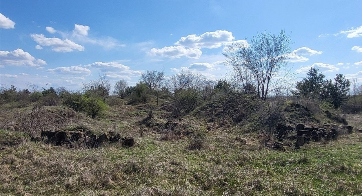 Розкопаний курган №4 та фрагменти кромлеху