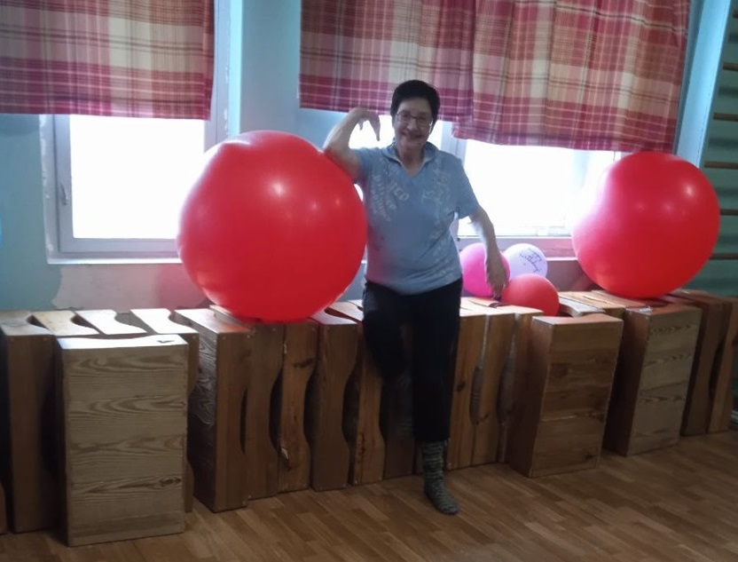 Таїсія Кривоногих у фітнес залі
