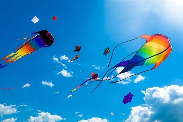 Фрагмент фестивалю повітряних зміїв