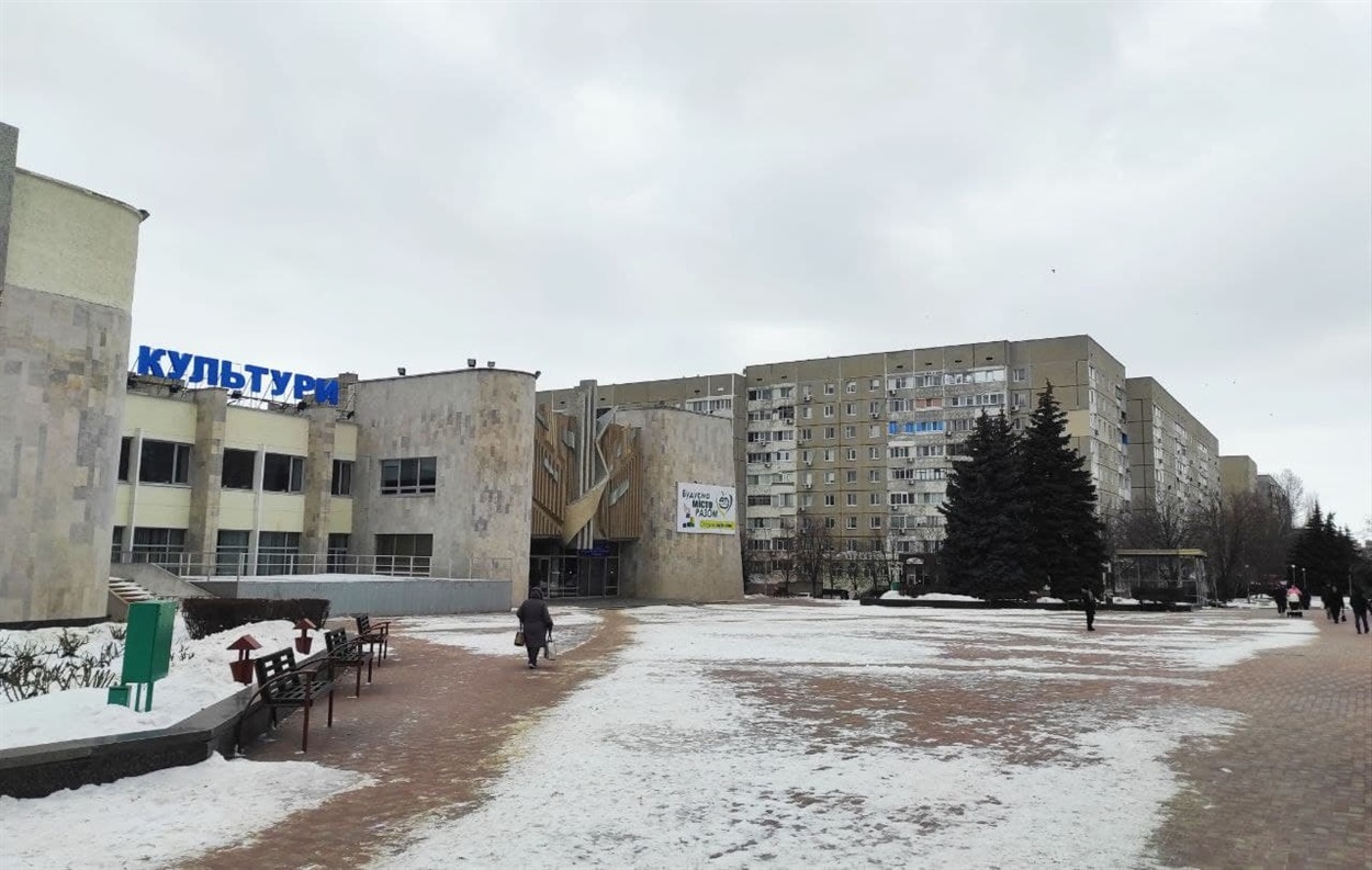 Центр Южноукраїнська в таку погоду - не місце для зустрічей
