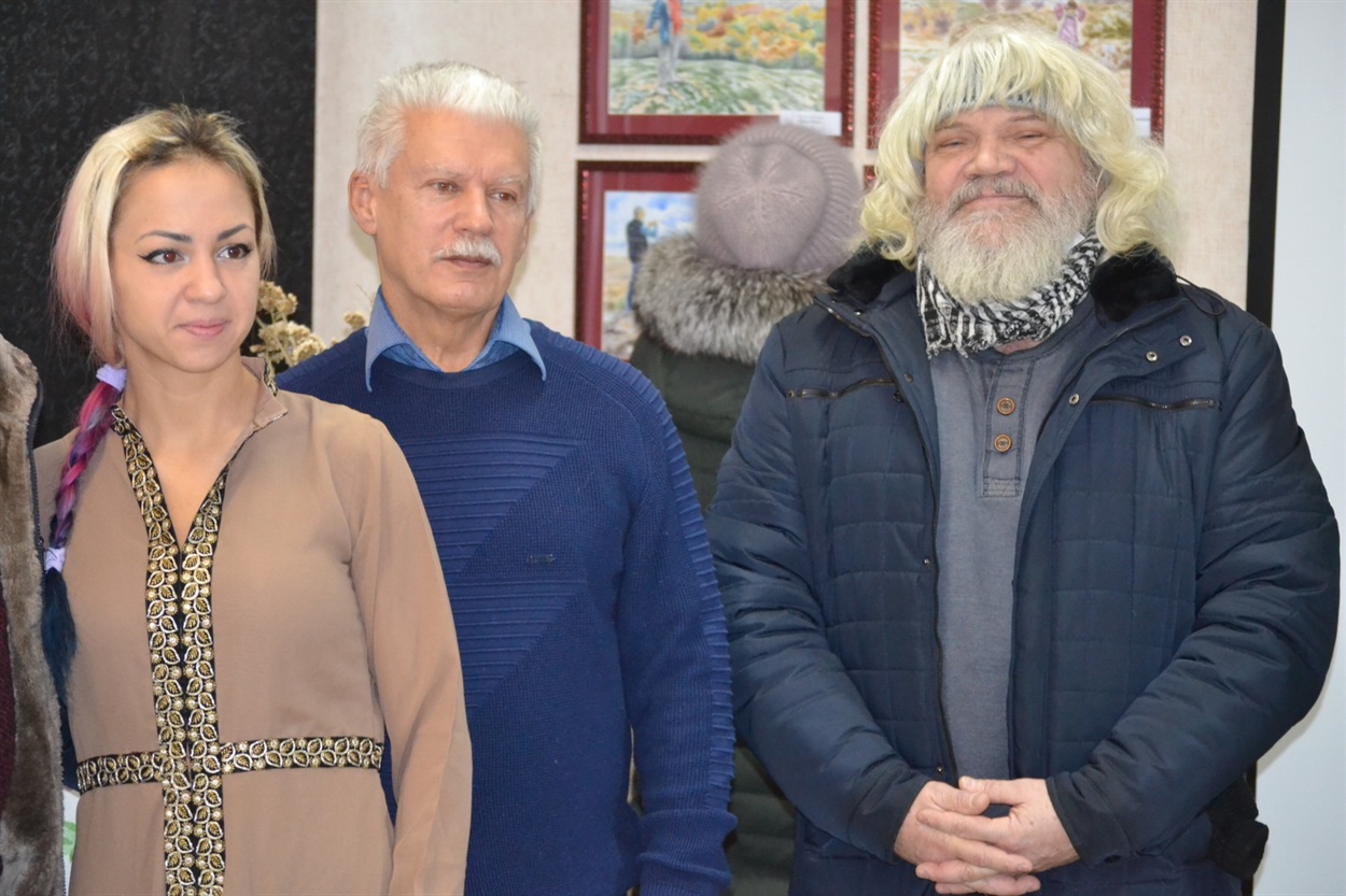 Марія Ачкасова, Олександр Куліченко, Сергій Колпаков на вернісажі в міському мезеї