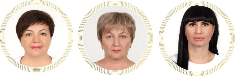 Зліва направо: Людмила Дзюбенко, Ірина Головченко, Надія Горностай