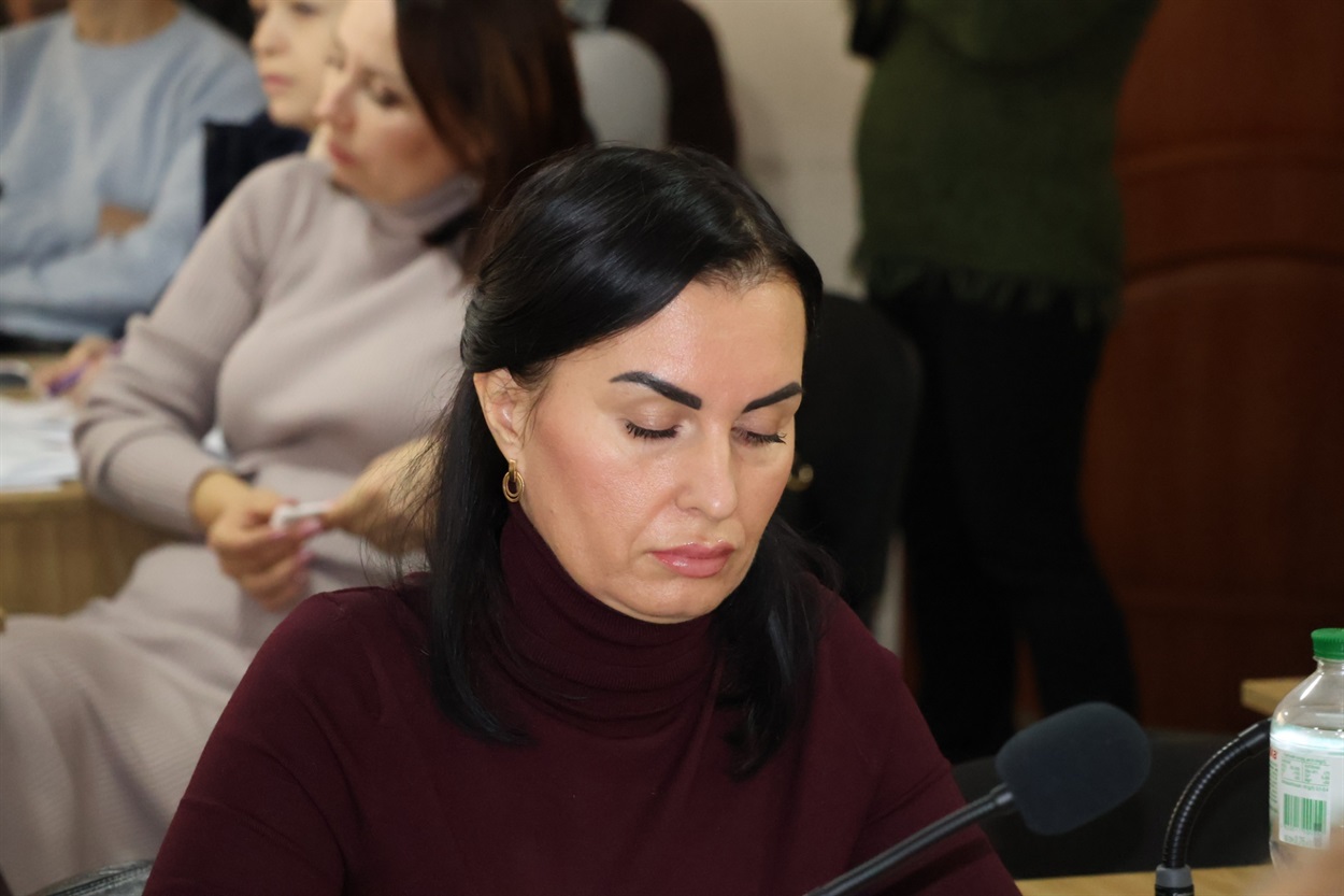 Надія Горностай - єдина, хто присутня від Батьківщини.
