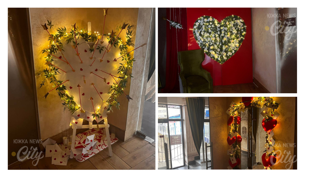 «Скоріні»: ресторан дивує вишуканими інсталяціями - від символічного серця зі стрілами на мольберті до квітучих фотозон у сяйві гірлянд.