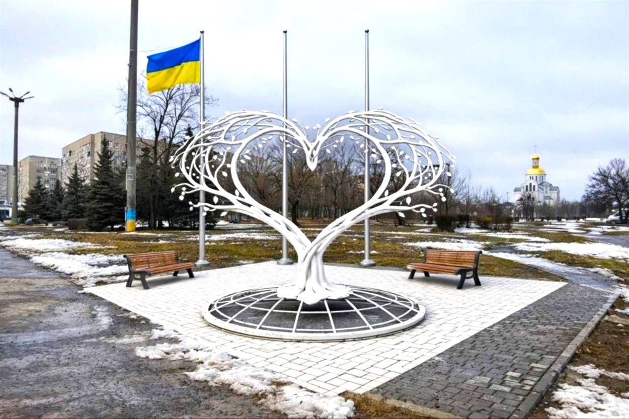 Попередній проєкт Алеї надії у Південноукраїнську.