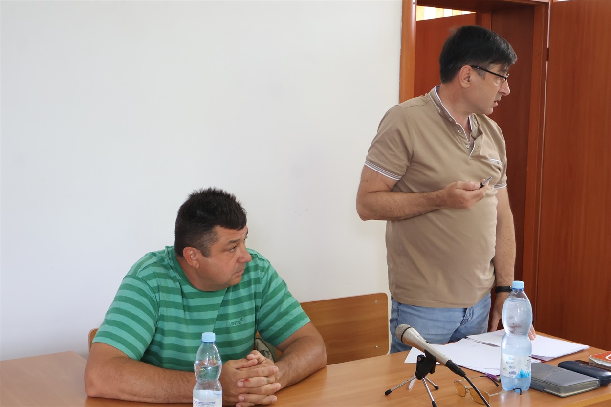 Адвокат Павло Романенко під час засідання у Доманівському районному суді.