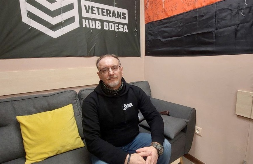 Олег Літвиненко зустрів нас в офісі VETERANS HUB ODESA.