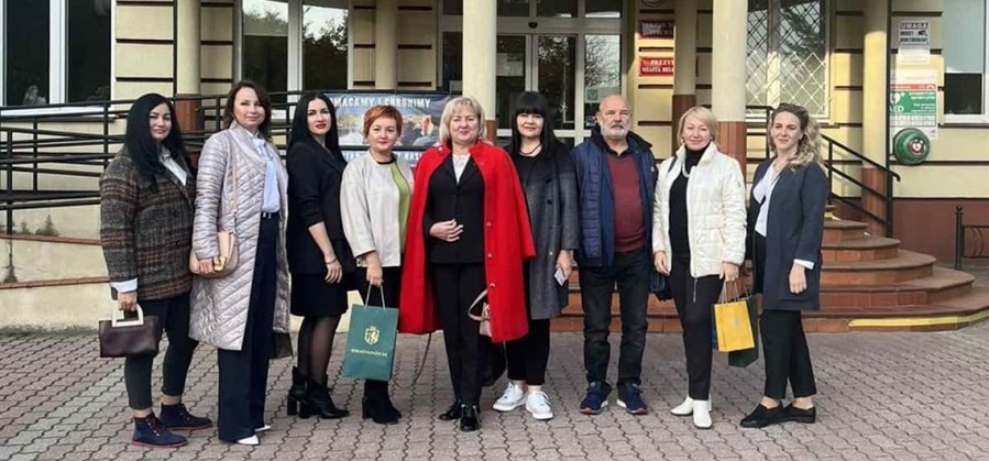 Людмила Рибакова в складі южноукраїнської делегації в Белхатуві.