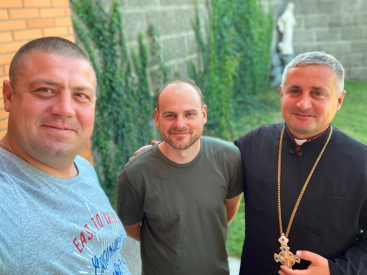 Денис Кравченко, Микола Пелюх та о. Ігор